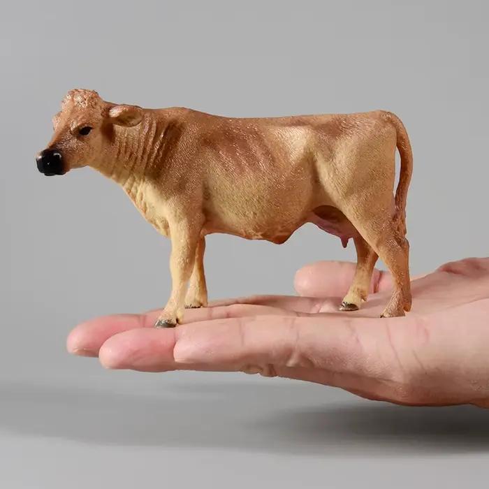 Ensemble d'animaux de ferme éducatifs de simulation - Figurines d'action de taureau, bovins et vaches mignons, jouet pour enfants, cadeau