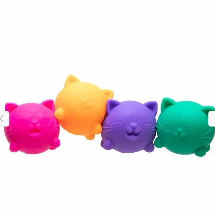 Ensemble de jouets sensoriels Teenie Needoh Cool Cats colorés et moelleux pour soulager l'anxiété et le stress