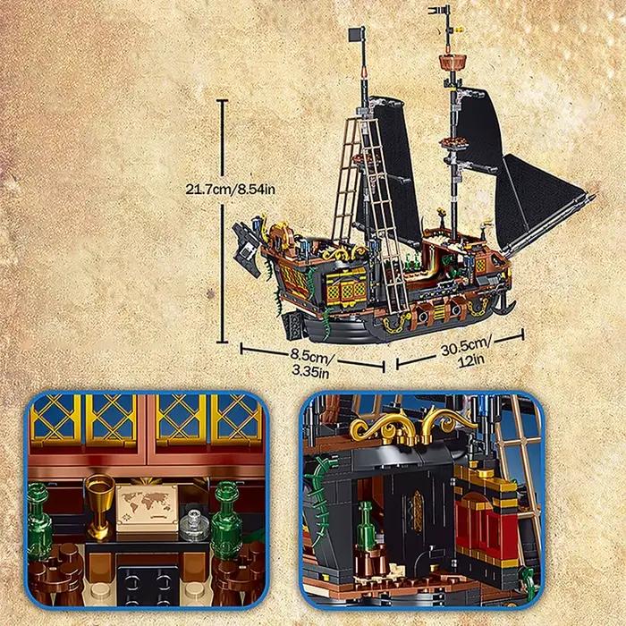 Blocs de construction de bateaux pirates, modèle de voilier, série de briques sur le thème du trafic urbain, jouets créatifs de décoration de bureau pour adolescents et adultes, cadeaux