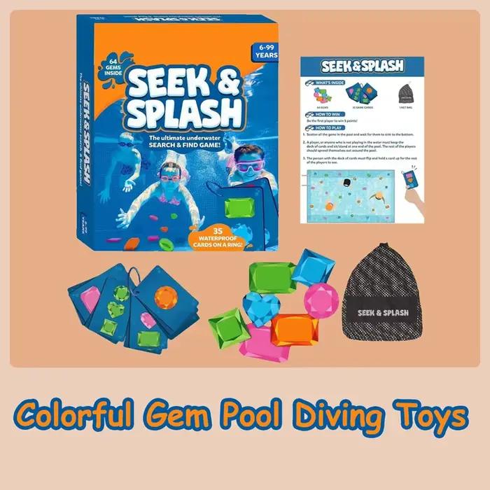 Le jeu d'aventure sous-marine ultime : jouets de plongée colorés avec gemmes, jeux éducatifs et activités de plein air pour la piscine estivale