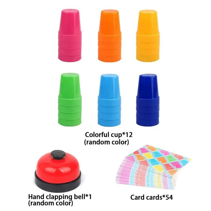 54 cartes, 12 tasses
