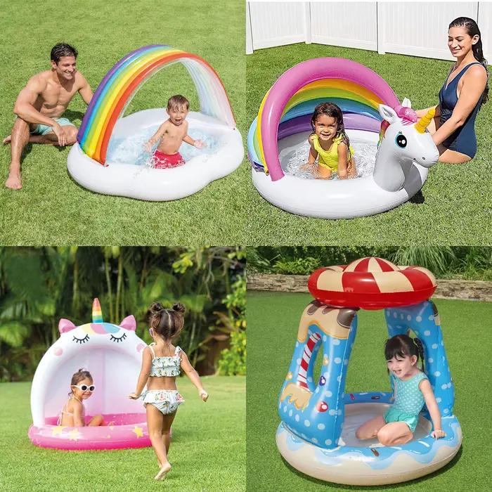 Piscine gonflable avec parasol pour enfants