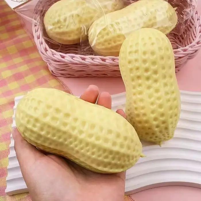 Jouets Squishy en forme d'arachide, outil anti-stress, texture douce, mode Fidget, cadeau anti-stress pour enfants et adultes, cadeaux d'anniversaire