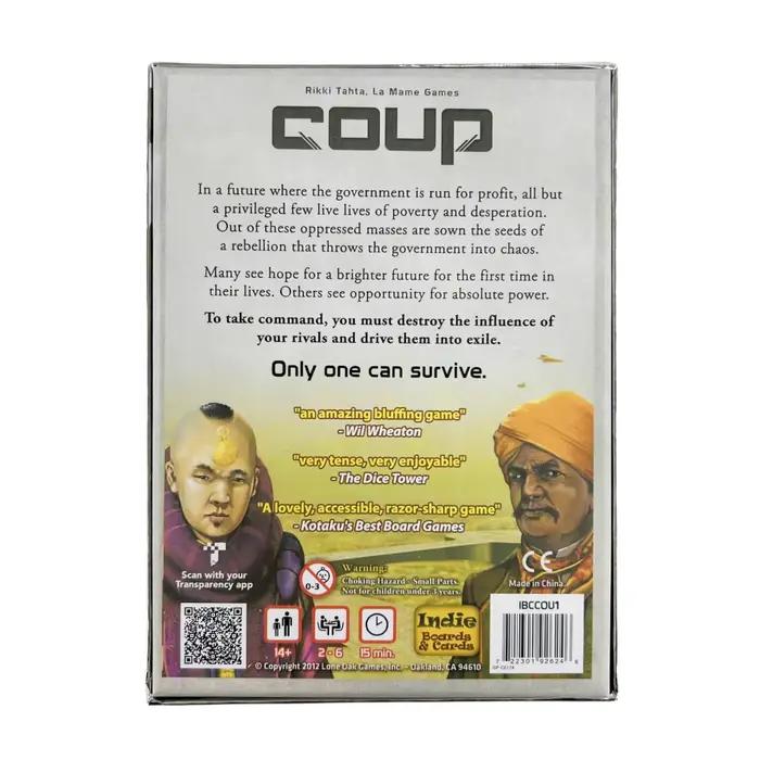 Jeu de société Coup, jeu de fête Bluffing amusant et rapide pour 2 à 6 joueurs