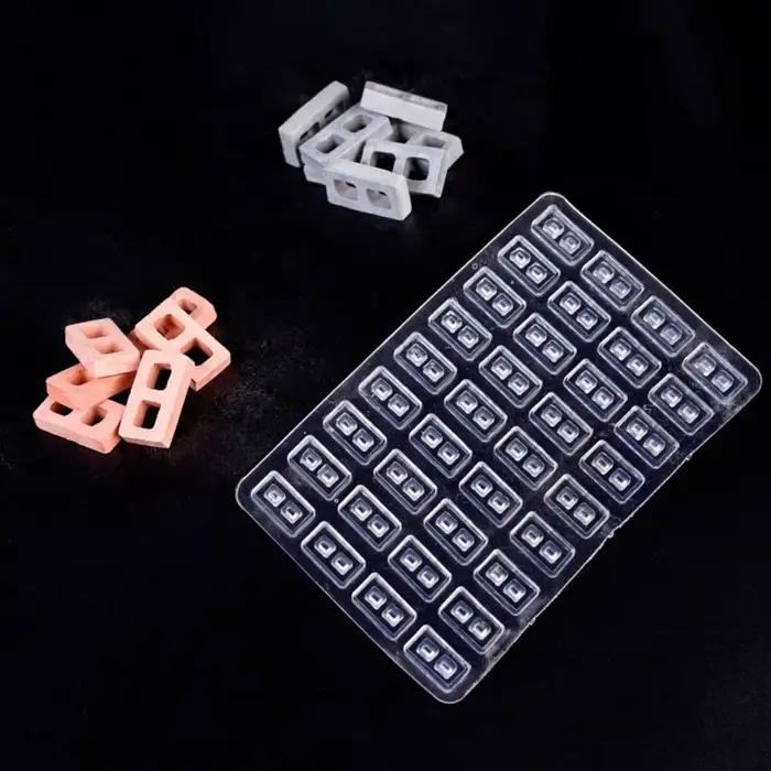 Moule en silicone pour modèle de tuile de table de sable de maison faite à la main, matériau de construction de bâtiment l'inventaire, mini brique, cadre