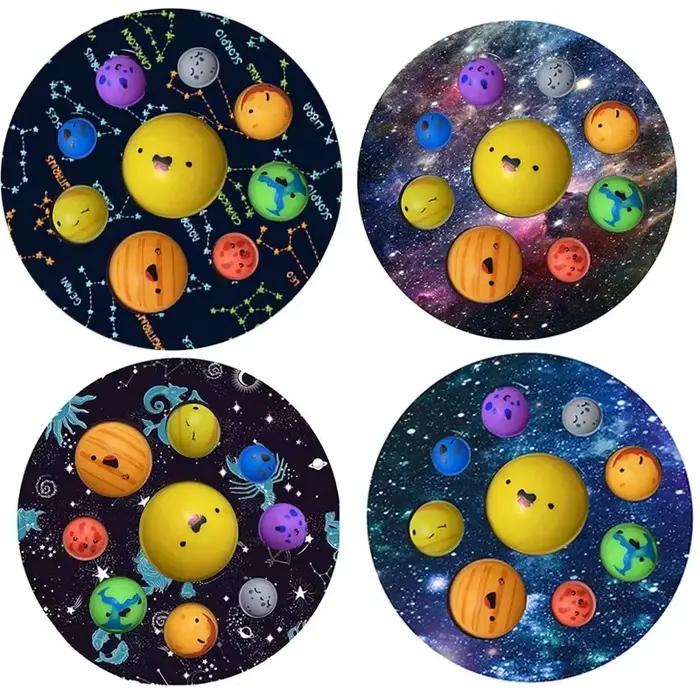 Bébé sensoriel Simple fossette planète pousser bulle Fidget jouet autisme besoins Squishy anti-Stress jouets pour
