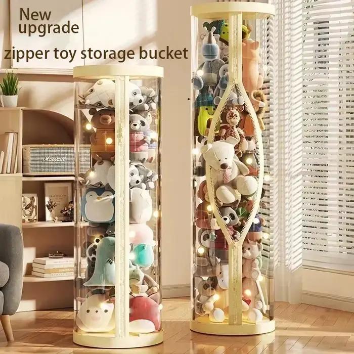 Boîte de rangement de jouets, boîte de rangement de poupées, jouet en peluche pour enfants, Tube de rangement Transparent, organisateur de jouets DIY, cadeau de noël d'halloween pour enfants