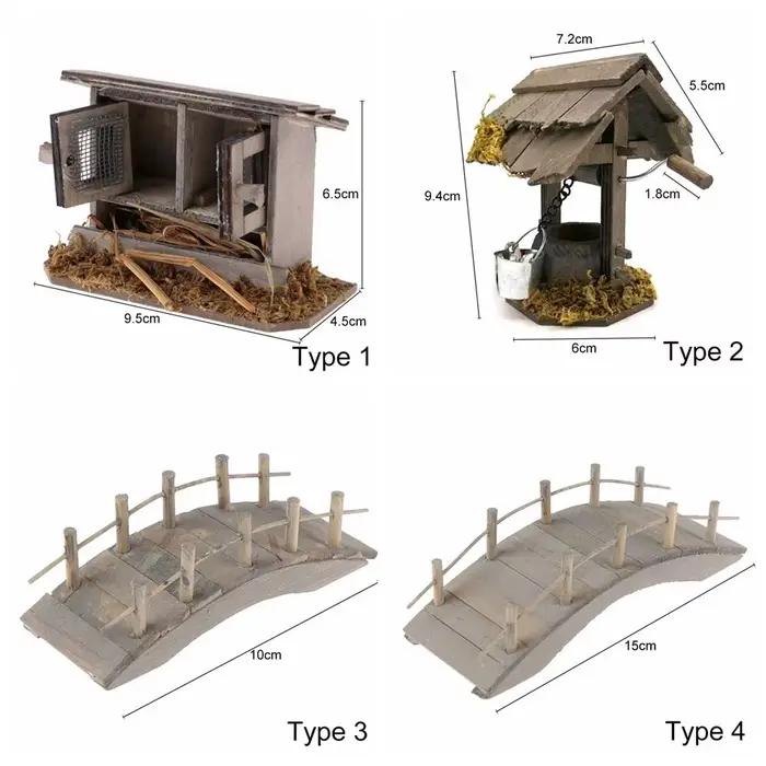 Pont en arc miniature en bois pour maison de poupée, accessoire de scène extérieure, modèle de poupées, occasion spéciale, cadeau pour enfants et adultes, scènes de jardin féerique, amélioration de la collection de poupées