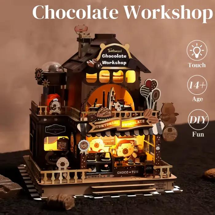 Kit de maison miniature DIY Atelier de Chocolaterie