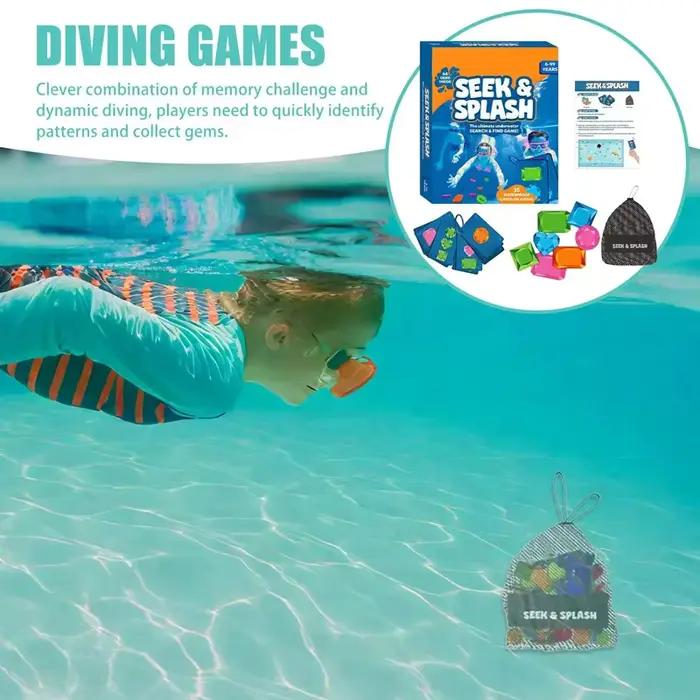 Le jeu d'aventure sous-marine ultime : jouets de plongée colorés avec gemmes, jeux éducatifs et activités de plein air pour la piscine estivale