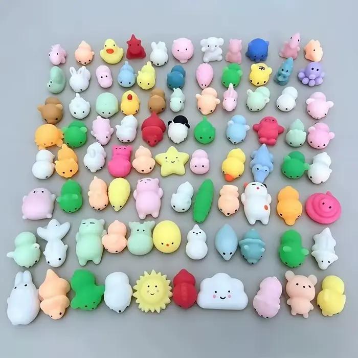 50-5 pièces Kawaii Squishies Mochi Anima jouets Squishy pour enfants balle anti-Stress presser cadeaux de fête