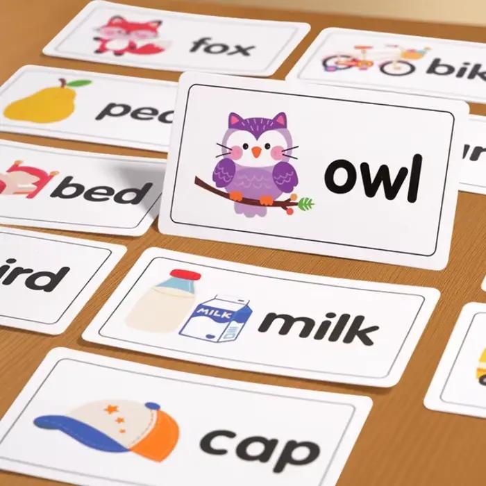 Jeu de lettres mobiles en bois pour l'orthographe