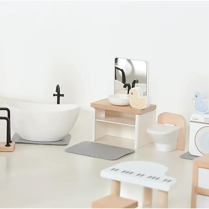 Maison de poupée de villa de style nordique pour enfants