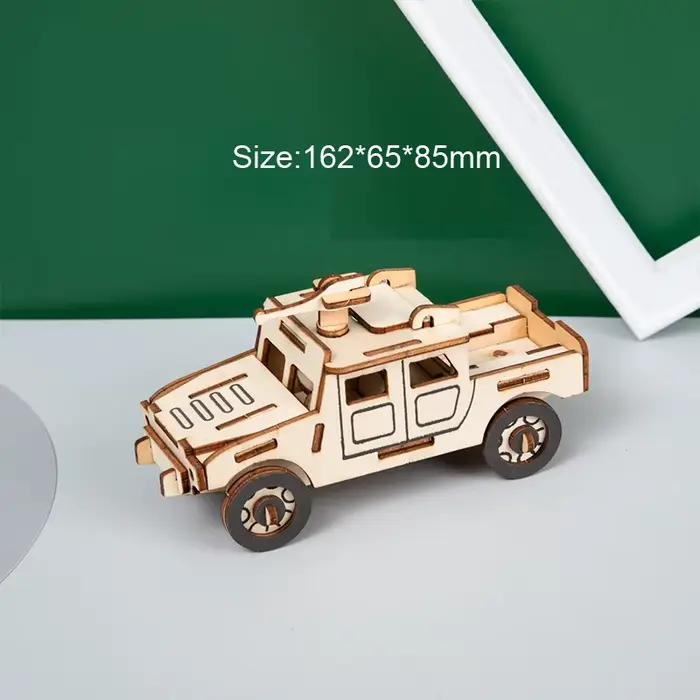 Voitures en bois 3D moto Puzzle modèle d'assemblage bricolage à la main