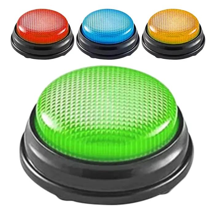 4 boutons de réponse sonores à pression manuelle pour jeux, couleurs vives, sans piles, pour salle de classe et questions-réponses