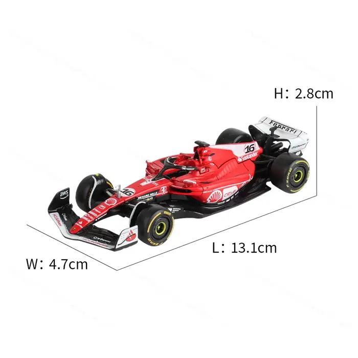 Bburago 1:43 2023 Ferrari SF23 Las Vegas # 16 # Voiture de formule de course 55 F1, Simulation statique, modèle de voiture en alliage moulé sous pression
