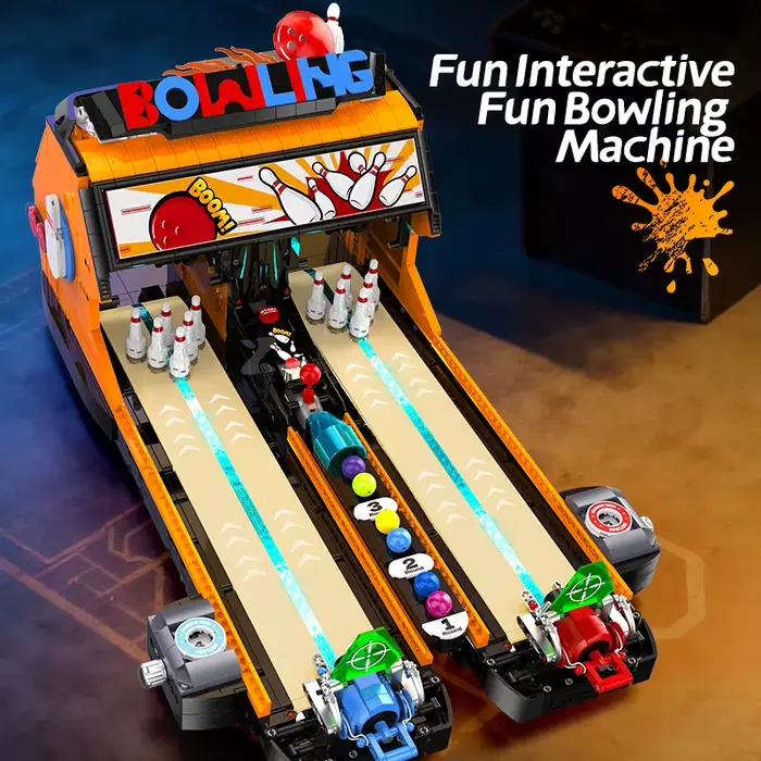 Jeu de Construction Créatif Machine de Bowling Électrique DIY