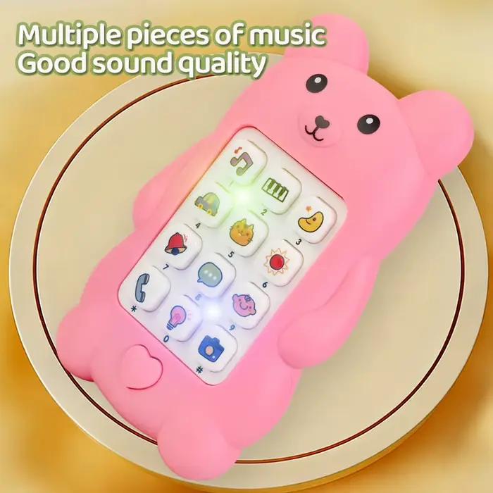 Jouet téléphone musical pour bébé en forme d'ours mignon