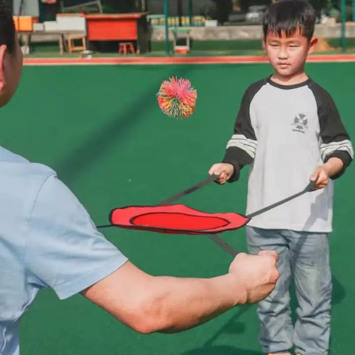 Ensemble de Jeu de Balle à Lancer et Attraper pour Enfant Jouet Sensoriel Interactif Tissu Robuste Pour Développer Coordination Motrice Occasions Familiales Spéciales