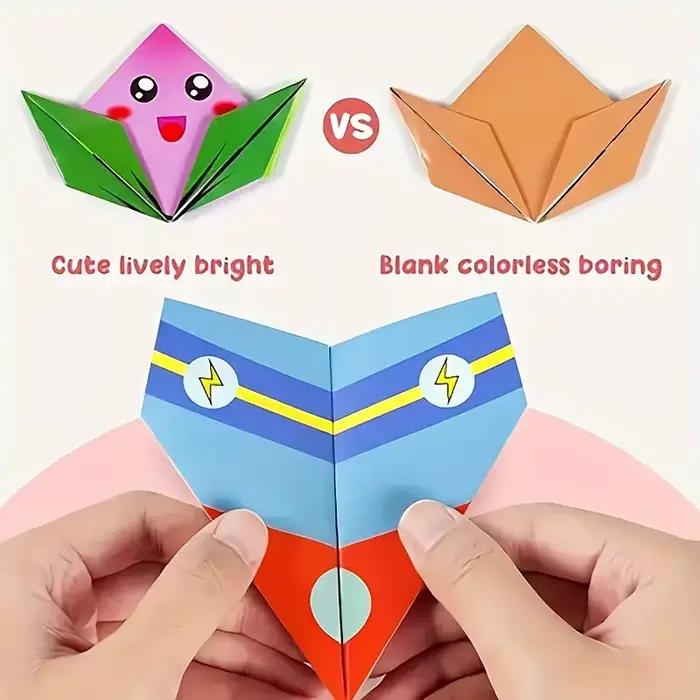 Ensemble d'origami coloré comprenant 54 feuilles