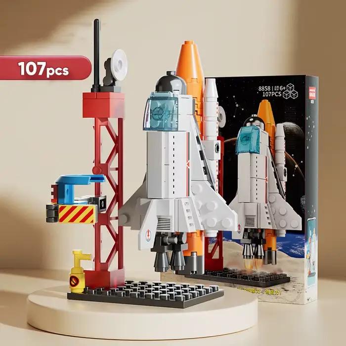Puzzle Fusée Spatiale 107 Pièces Construction Blocs Bricolage Enfant Garçon Fille Occasions Spéciales