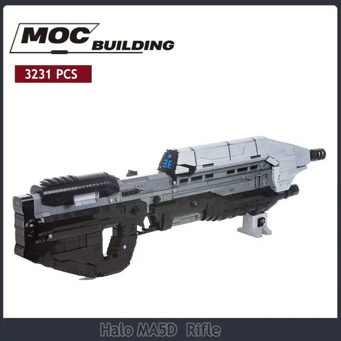 MOC-Briques de la série militaire Intersto.org, fusil MA5D, nuit de construction, ensemble d'assemblage de bricolage, modèle technologique, jouets cadeaux