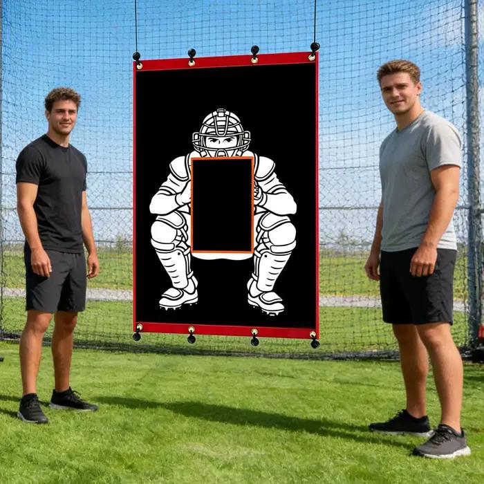 Filet de protection robuste et résistant aux intempéries pour cage de frappe, de remplacement, pour entraînement de frappe au baseball et au softball, usage extérieur