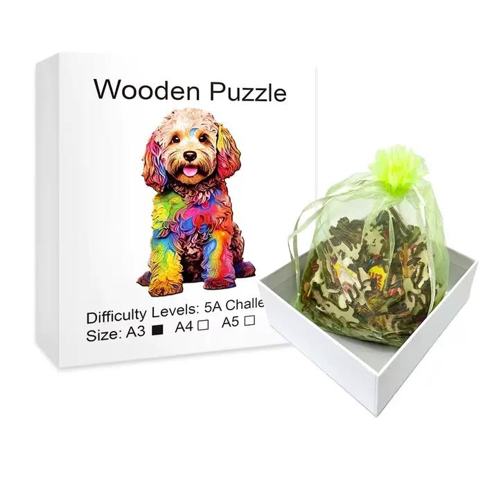 Puzzle en bois de haute qualité animaux mystérieux pour adultes et enfants, cadeau interactif pour occasions spéciales