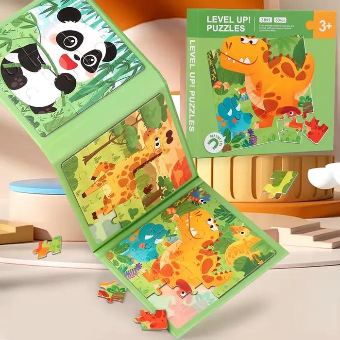 Nouveau jeu de Puzzle magnétique pour enfants bébé apprentissage précoce Animal fruits trafic Cognition jouet éducatif cadeau pour les enfants