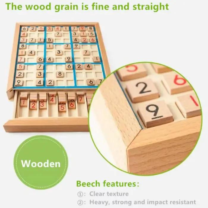 Sudoku mots croisés Montessori chiffres éducatifs en bois jeux de logique d'inference carré latin mathématiques Puzzles