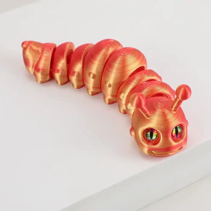 Nouveau jouet chenille imprimé en 3D avec articulations entièrement articulées