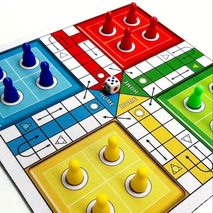 Jeu de Ludo classique, jeu de société interactif multijoueur avec tapis de souris