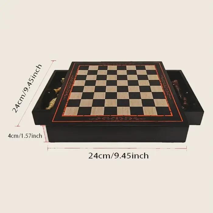 Échecs en bois de 24cm/9.45 pouces
