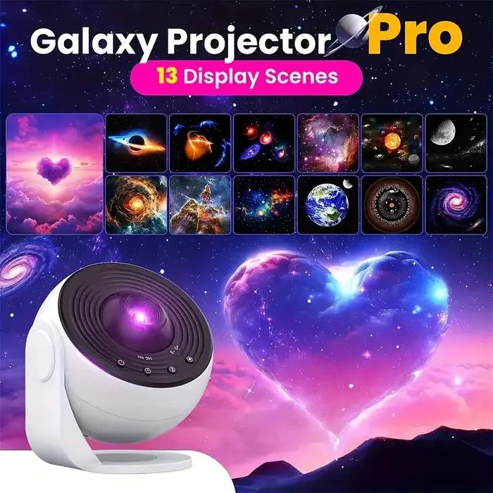 Projecteur de galaxie de veilleuse professionnelle Projecteur de ciel étoilé 360 ° Lampe planétarium rotative pour chambre d'enfants, décoration de mariage pour la saint-valentin
