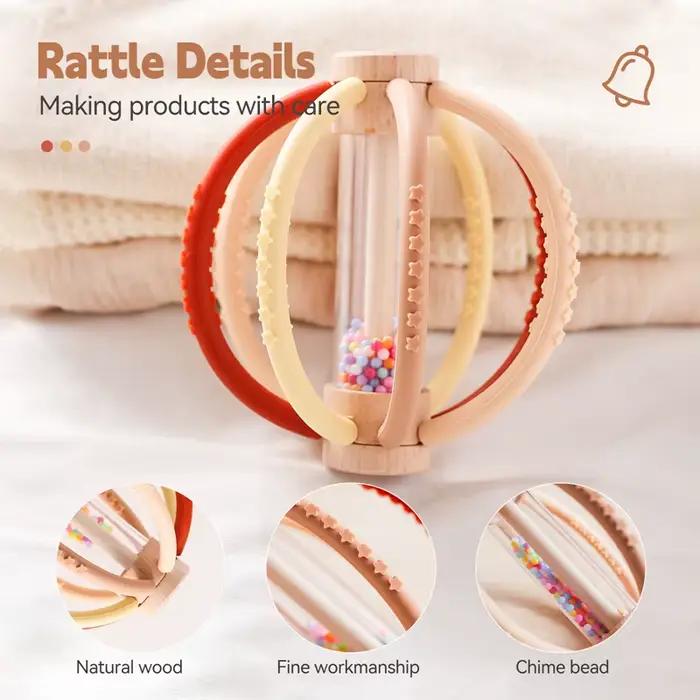 Hochet Sensoriel en Bois pour Bébé