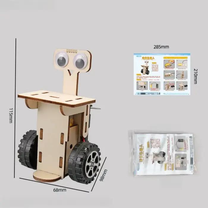 Modèle de robot en bois à construire soi-même pour enfants - Kit éducatif scientifique STEM - Outil expérimental pour