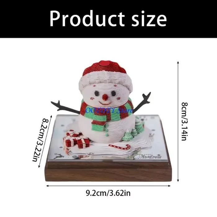 Calendrier bonhomme neige sculpté en papier déchirable 367A 2026