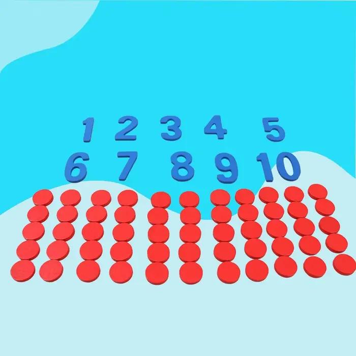 Cartes cognitives Montessori en bois pour enfants