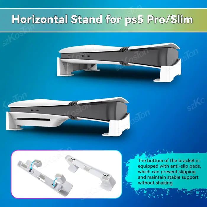 Support horizontal pour console de jeux PS5 Pro et PS5 Slim, base stabilisée antidérapante, Compatible avec les accessoires PlayStation 5 Pro