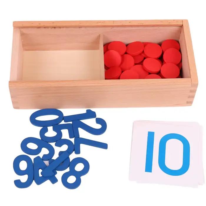 Cartes cognitives Montessori en bois pour enfants