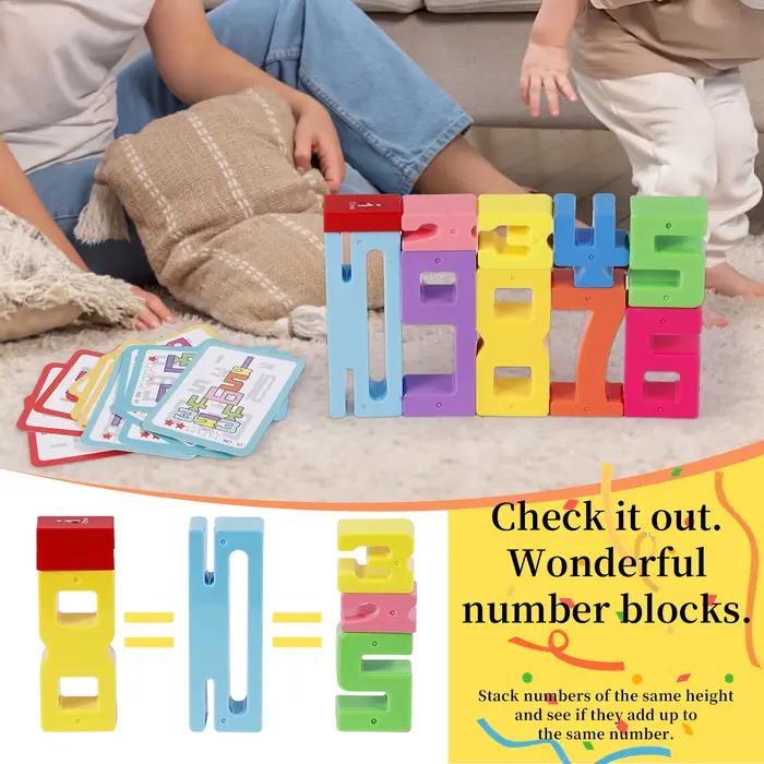 Nouveaux blocs de construction numériques jouets éducatifs pour enfants, jouets de blocs de construction de couleur à grosses particules pour l'éducation précoce des bébés, cadeau