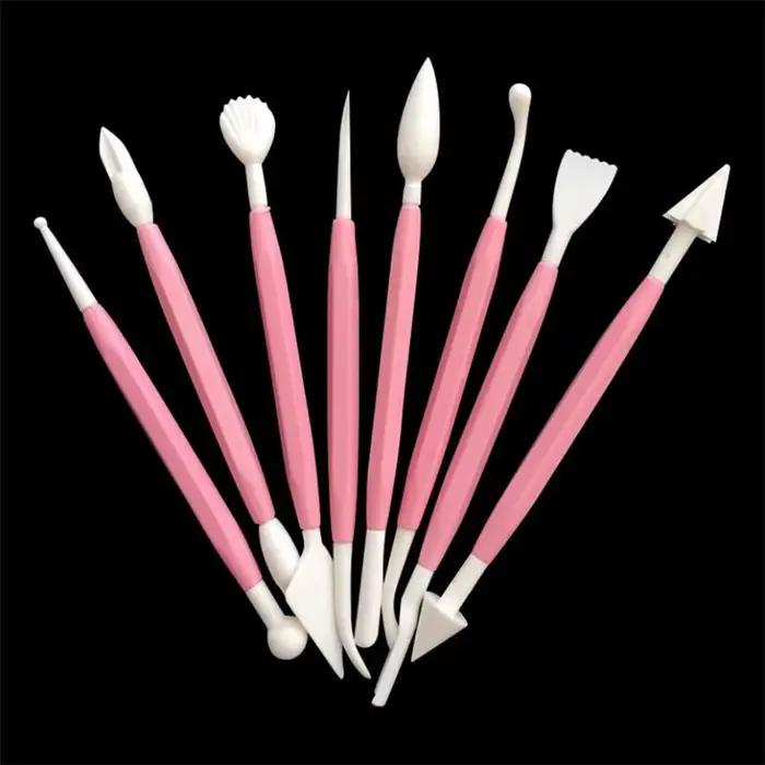Ensemble de sculpture en argile plastique 8 pièces/ensemble, outils de modélisation en argile polymère, ensemble d'outils de sculpture en forme Poly pour façonner l'argile, jouets de pâte à jouer