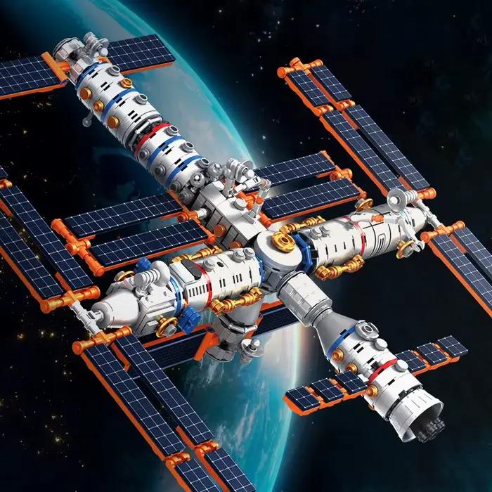Blocs de construction de station spatiale géante