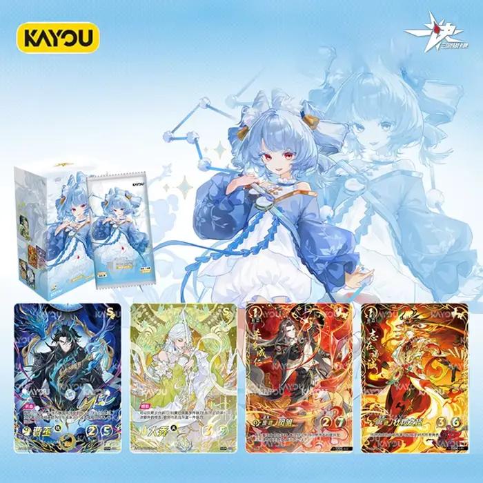 KAYOU Genuine YIJUE : Cartes de combat des Trois Royaumes 4ème édition TCG, cartes de jeu de table, jouets décoratifs pour cadeaux de Noël pour enfants