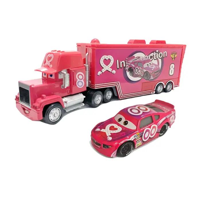 Jouets pour garçons, voitures, cadeaux d'anniversaire, Lightning McQueen n° 8,15,24,42 Ensemble de camions porte-conteneurs, voitures miniatures en alliage, jouets, ornements de camion, jouet