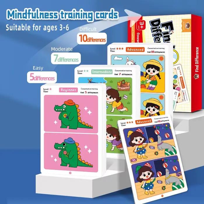 Les enfants trouvent différents livres de jeux, cartes d'entraînement à la concentration et au raisonnement, des puzzles éducatifs, des cadeaux éducatifs, qui peuvent être effacés à plusieurs reprises