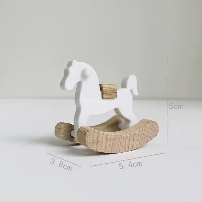 1:12 maison de poupée bébé chambre meubles accessoires toboggan/Cheval de Troie/Table/chaise de salle à manger/lit pour enfants semblant de jouer fournitures