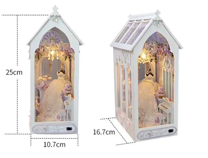 Bricolage coin livre maison de poupée caisse en bois meubles miniatures