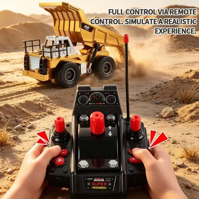 Camion benne lourd télécommandé RC avec levage automatique de la benne