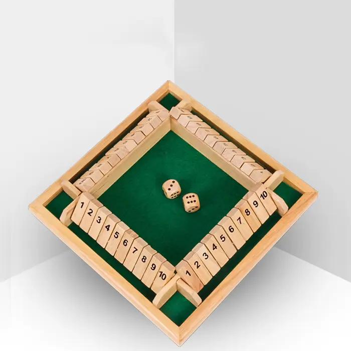 Jeu de société en bois Shut the Box Dice